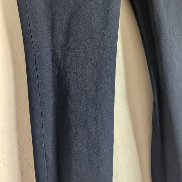 Everlane The Side Zip Work Pants Navy Blue High Rise Stretch Ankle - Picture 3 of 6